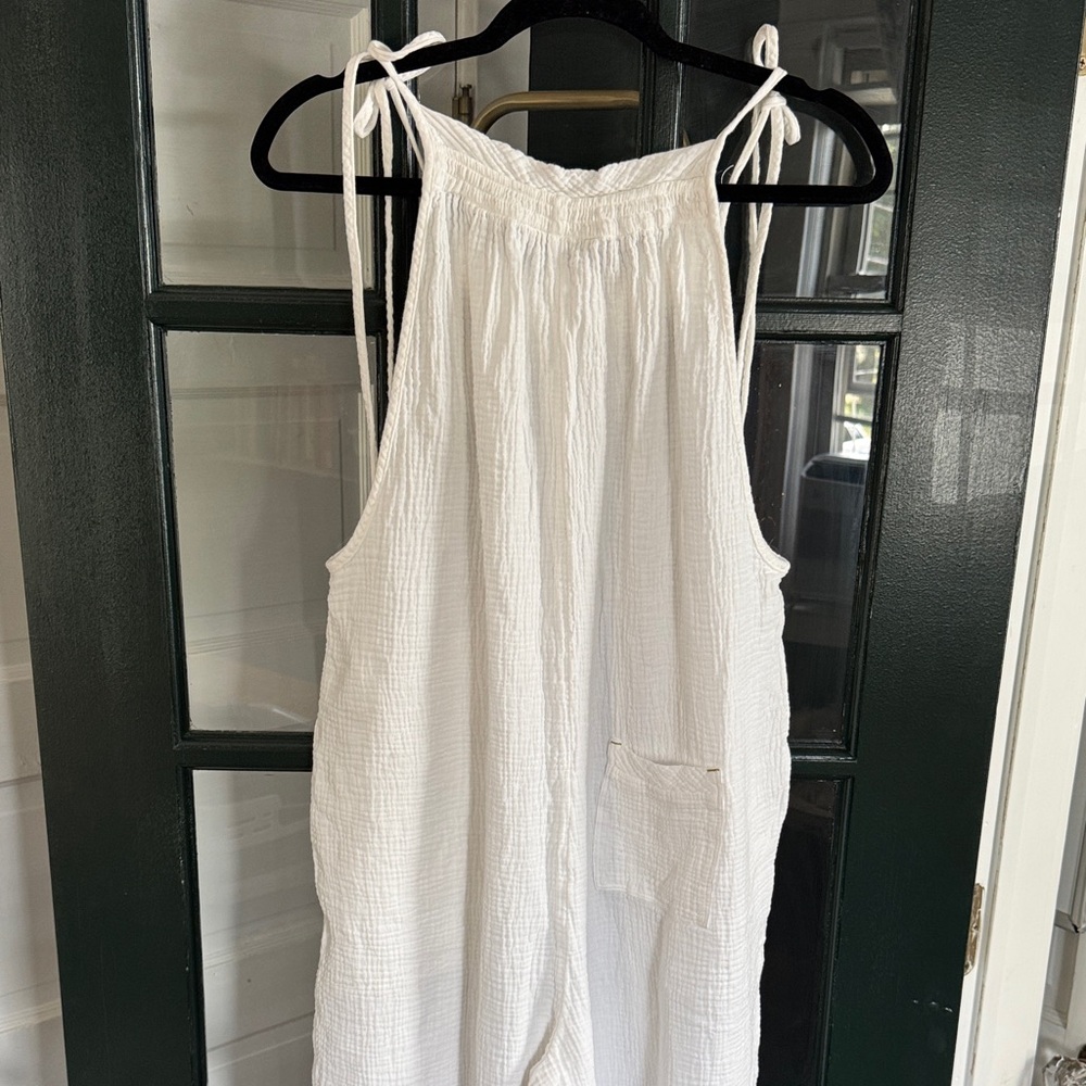 Saturday Sunday by Anthropologie Cream White Gauze Jumpsuit - Picture 7 of 11